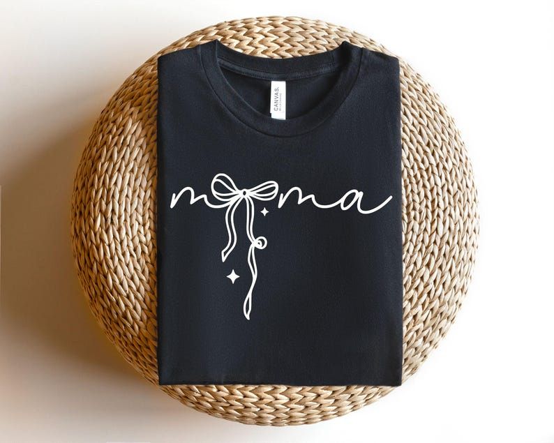 Mama With Ribbon Shirt Coquette Mama Shirt Heart Design Perfect Mother's Day Gift white l t Shirt