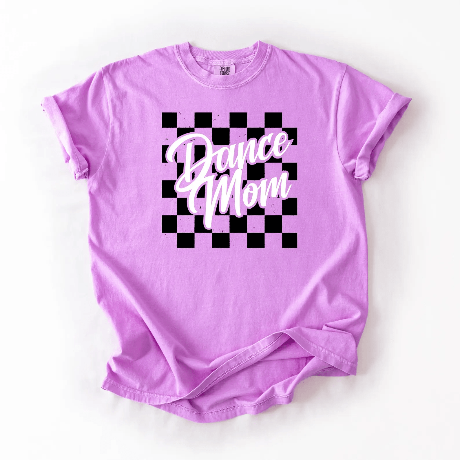 Checkered Dance Mom Shirt Trendy Graphic Tee Dance Competition Mom Gift white 3xl sweatshirt