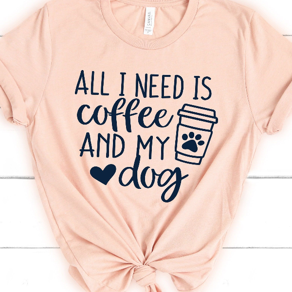 All I Need Is Coffee And My Dog Shirt Dog Mom Tee, Perfect Gift For Dog Lovers white xl sweatshirt