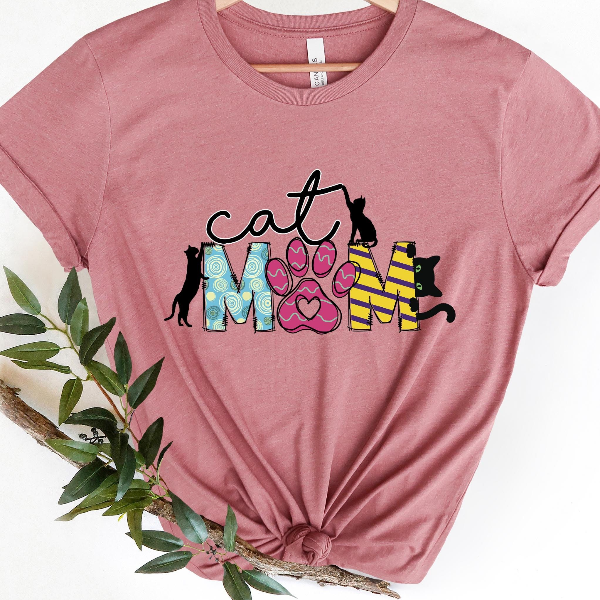 Custom Cat Mom Sweatshirt Cozy Womens Cat Mom Gift pink 2xl t Shirt