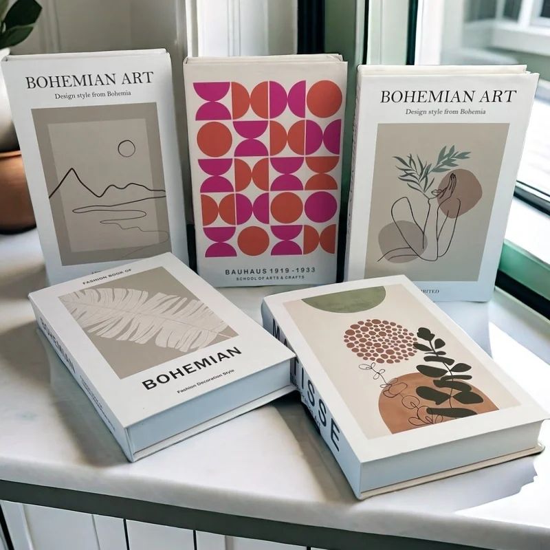 Ukiyo e Lucky Cat Hidden Book Storage Box Japanese Decorative Faux Book Organizer For Home Decor 8_b_03 open