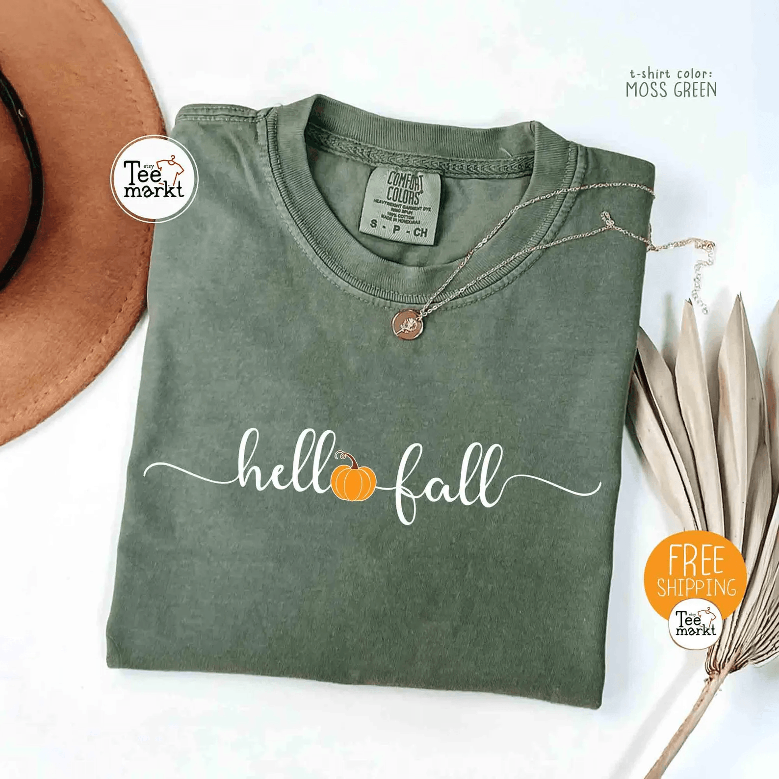 Hello Fall Pumpkin Shirt Comfort Colors Tee Minimalist Autumn Shirt Women maroon s t Shirt