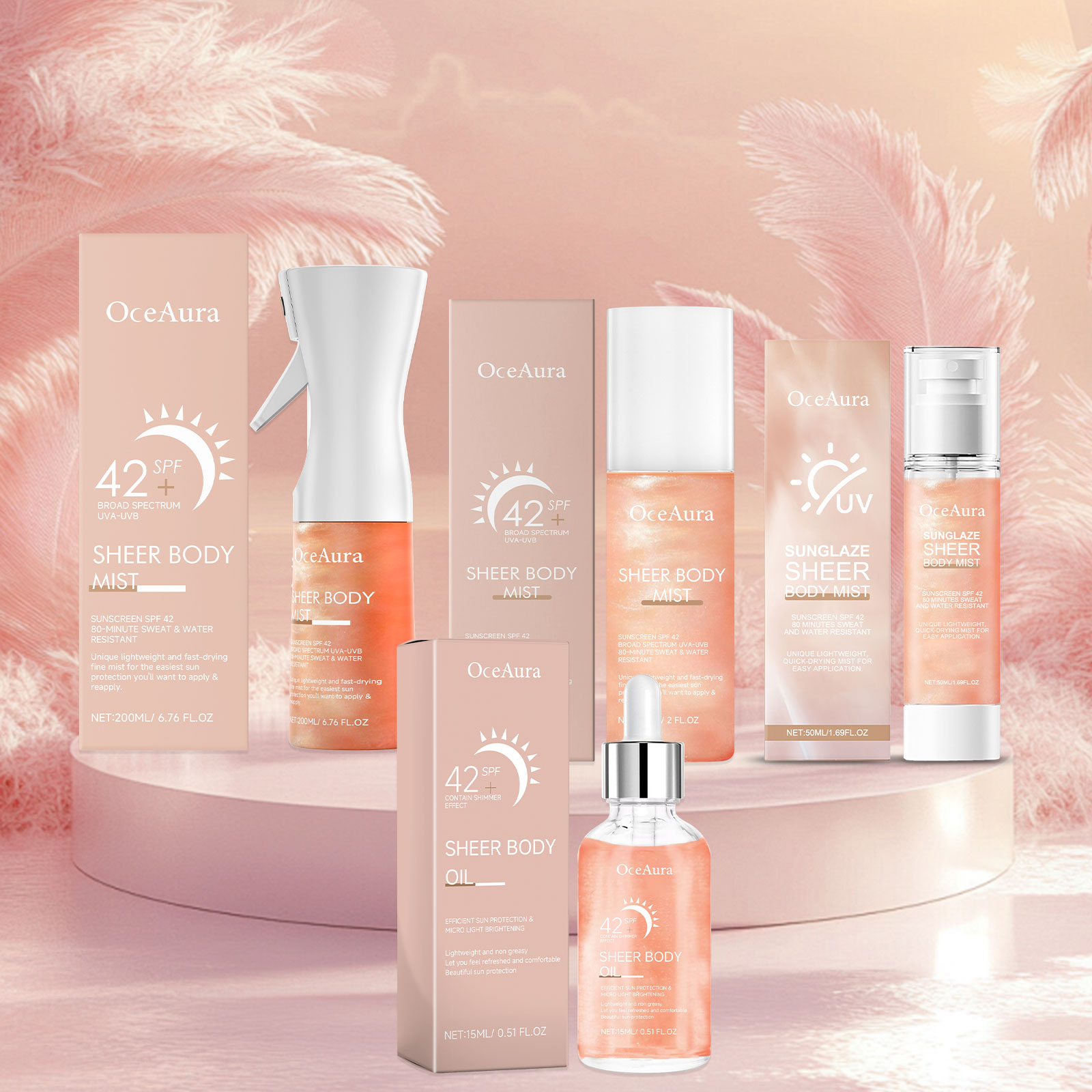 Hydrating Invisible Sunscreen Spray SPF Protection Mist For Face & Body d Boxed