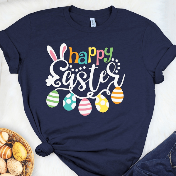 Happy Easter Shirt Cute Easter Bunny Shirt For Women, Perfect Easter Day Tee pink l sweatshirt