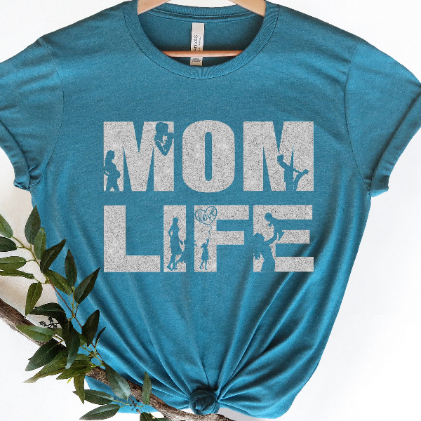 Mom Life Shirt Dancing Mom Tee, New Mom Shirt, Perfect Mother's Day Gift For Moms And Stepmoms teal s t Shirt