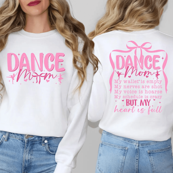 Coquette Bow Dance Mom Sweatshirt Hoodie Ballet Mom Gift Cute Dance Mom Apparel red 2xl sweatshirt