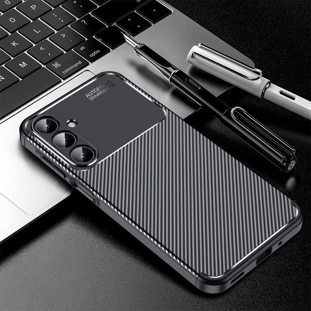 Samsung Galaxy Carbon Fiber Phone Case, Shockproof Slim TPU Protective Cover For Samsung Galaxy A37 5G