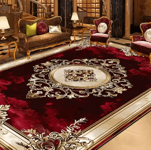 Vintage European Large Area Rug Non Slip Retro Living Room Carpet fg005 flannel 6 100x160cm 39.4x63in