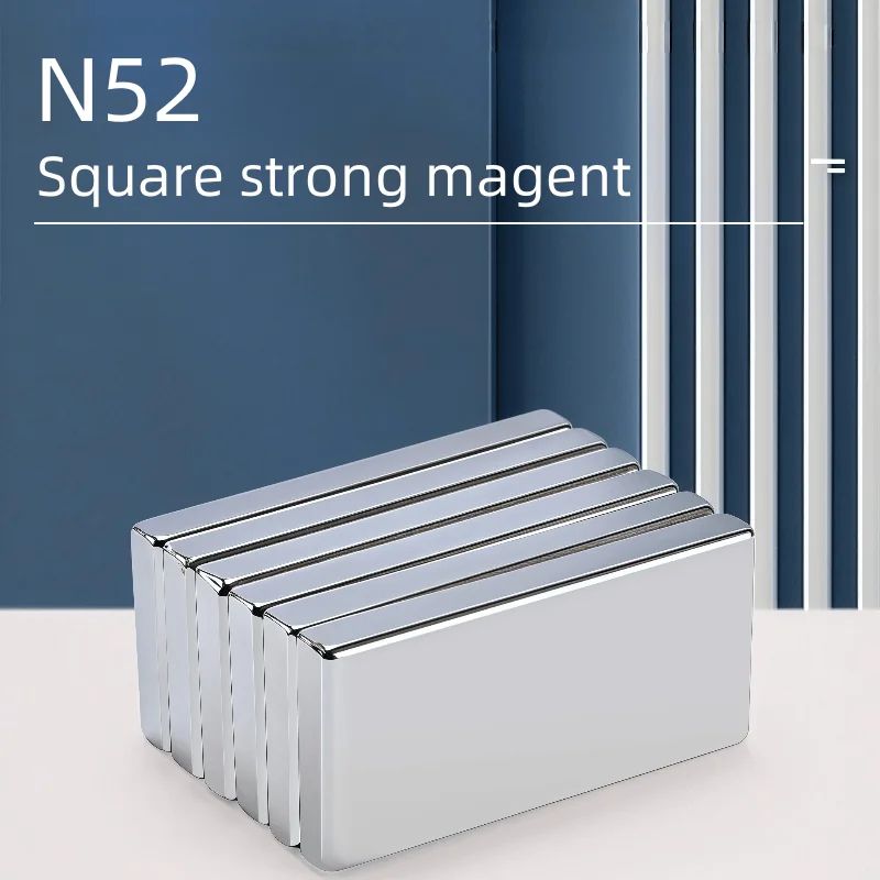 10pcs N52 Strong Neodymium Square Magnets Set Heavy Duty Magnetic Blocks For Office, Fridge & DIY Use 10pcs 40x10x5mm