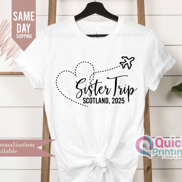 Sisters Trip 2025 Shirt Personalized Girls Vacation Matching Tee brown l sweatshirt