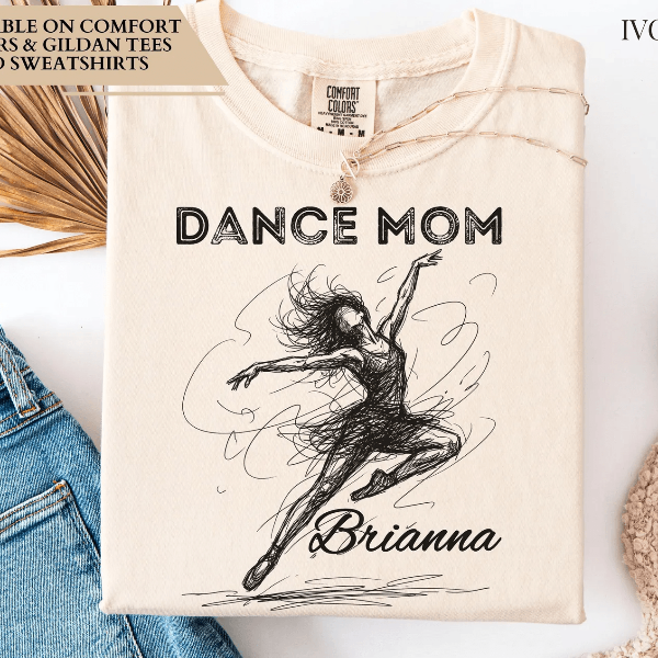 Dance Mom Line Art Shirt Comfort Colors Minimalist Dance Mama Tee Gift yellow 2xl sweatshirt