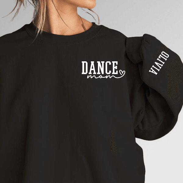 Custom Dance Mom Shirt Personalized Hoodie Sweatshirt Ballet Mom Gift brown s sweatshirt