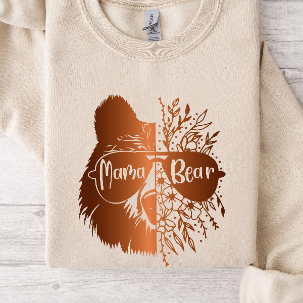 Mama Bear Floral Sweatshirt Cozy Mom Life Crewneck Gift white m t Shirt