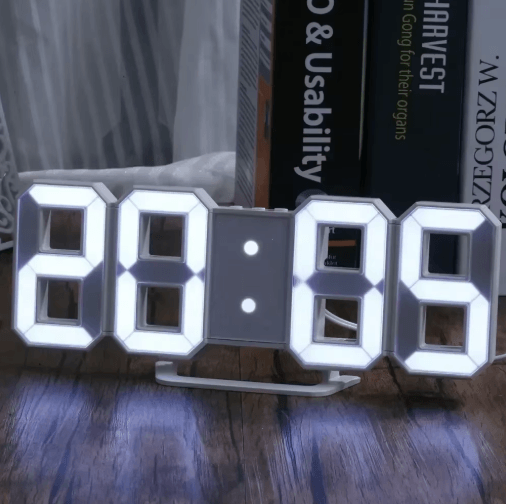 3D LED Digital Alarm Clock With Temperature Modern Wall & Desk Display Clock 6