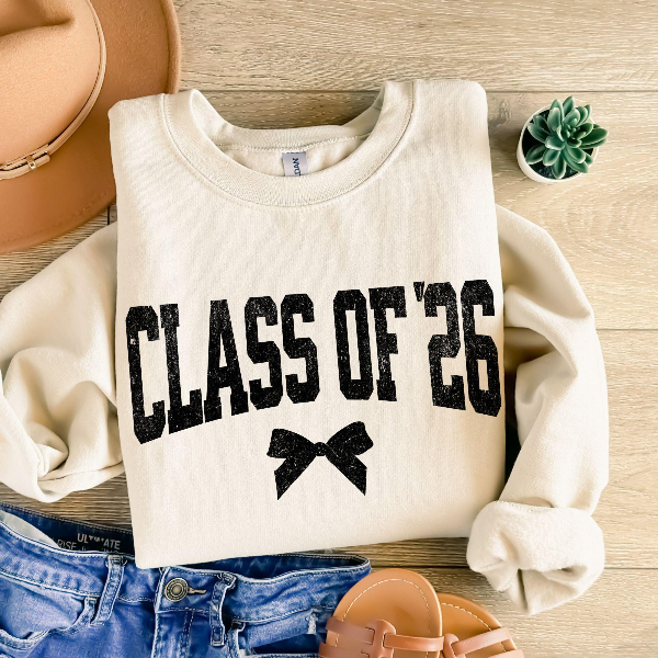 Class Of 2026 Shirt Minimalist Bow Graphic Tee Trendy Graduation T Shirt Casual Womens Top mauve l sweatshirt