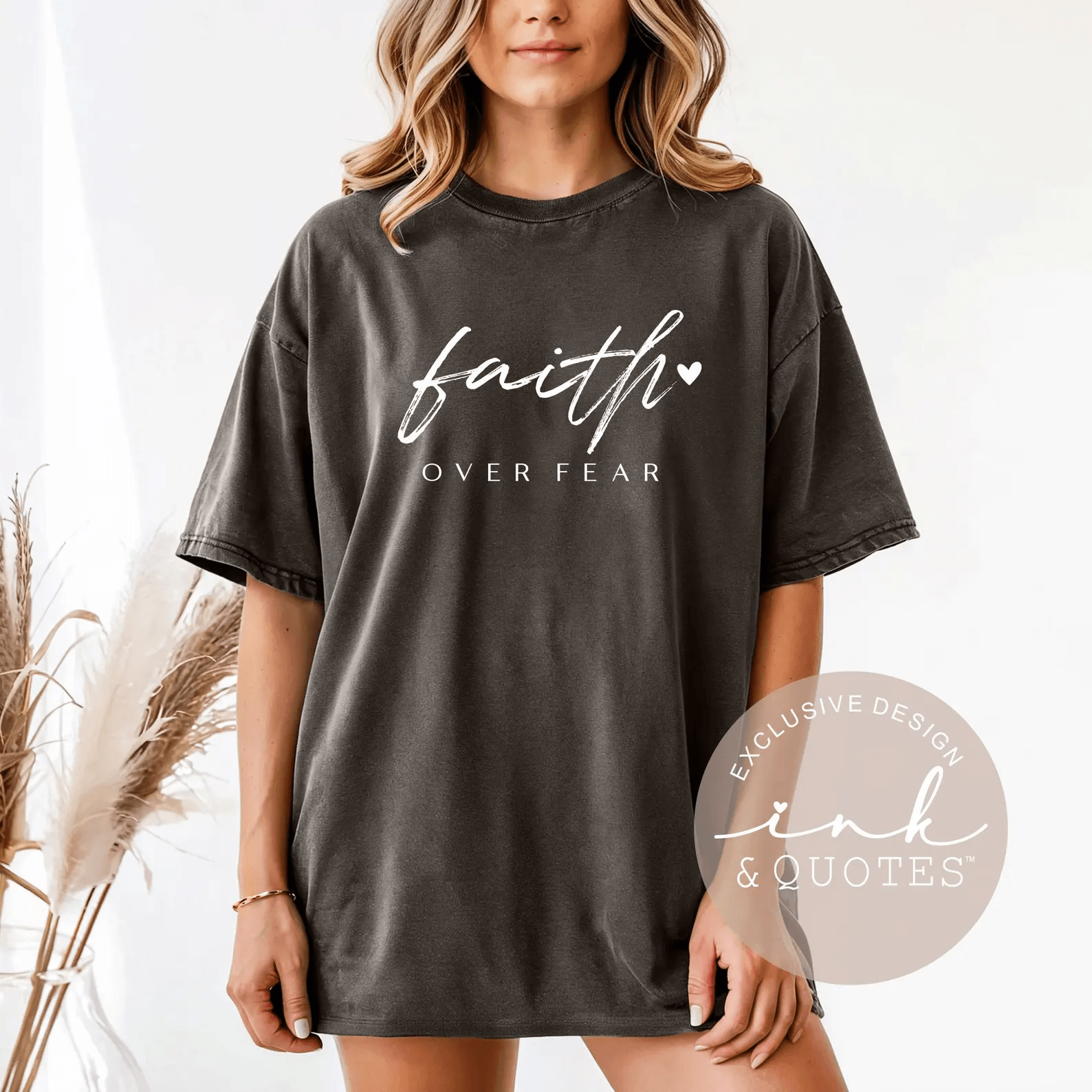 Faith Over Fear Shirt Comfort Colors Tee Inspirational Christian Easter Graphic Shirt For Women navy 2xl t Shirt