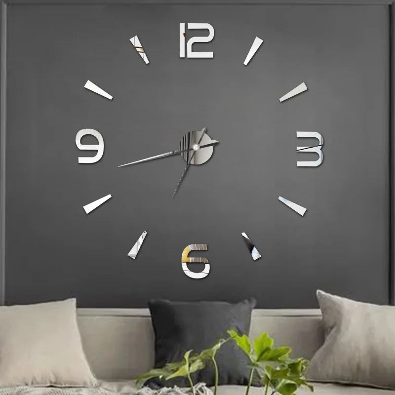 Large 3D Wall Clock Luminous DIY Modern Silent Wall Decor 19