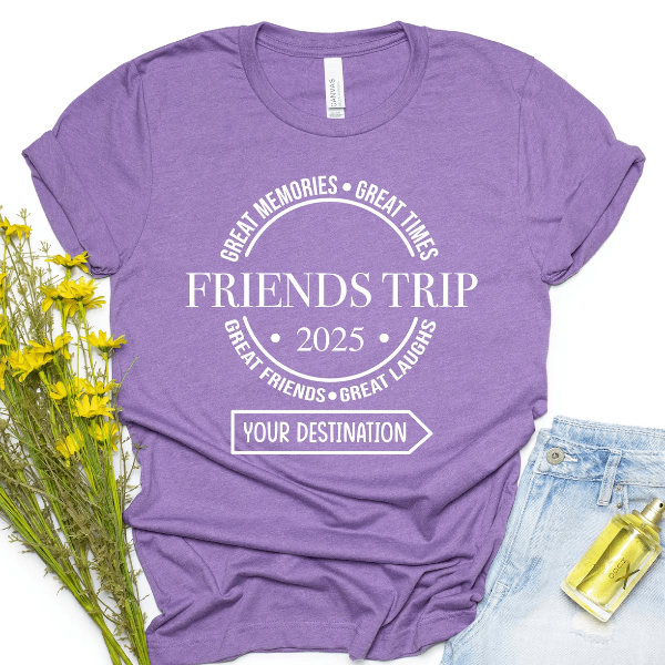 Personalized Friends Trip 2025 Shirt Custom Vacation Matching Tee brown xl t Shirt