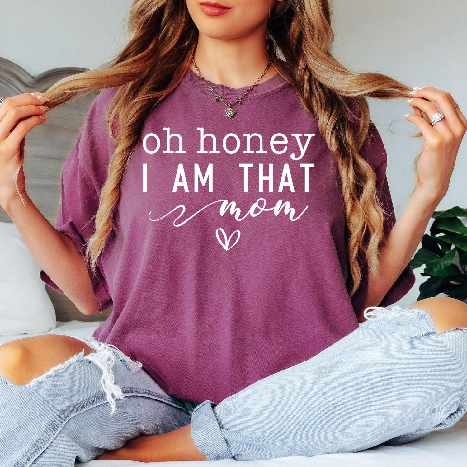 Oh Honey I Am That Mom Shirt Funny Mom Graphic Tee Cute Casual Mom T Shirt grey 3xl t Shirt