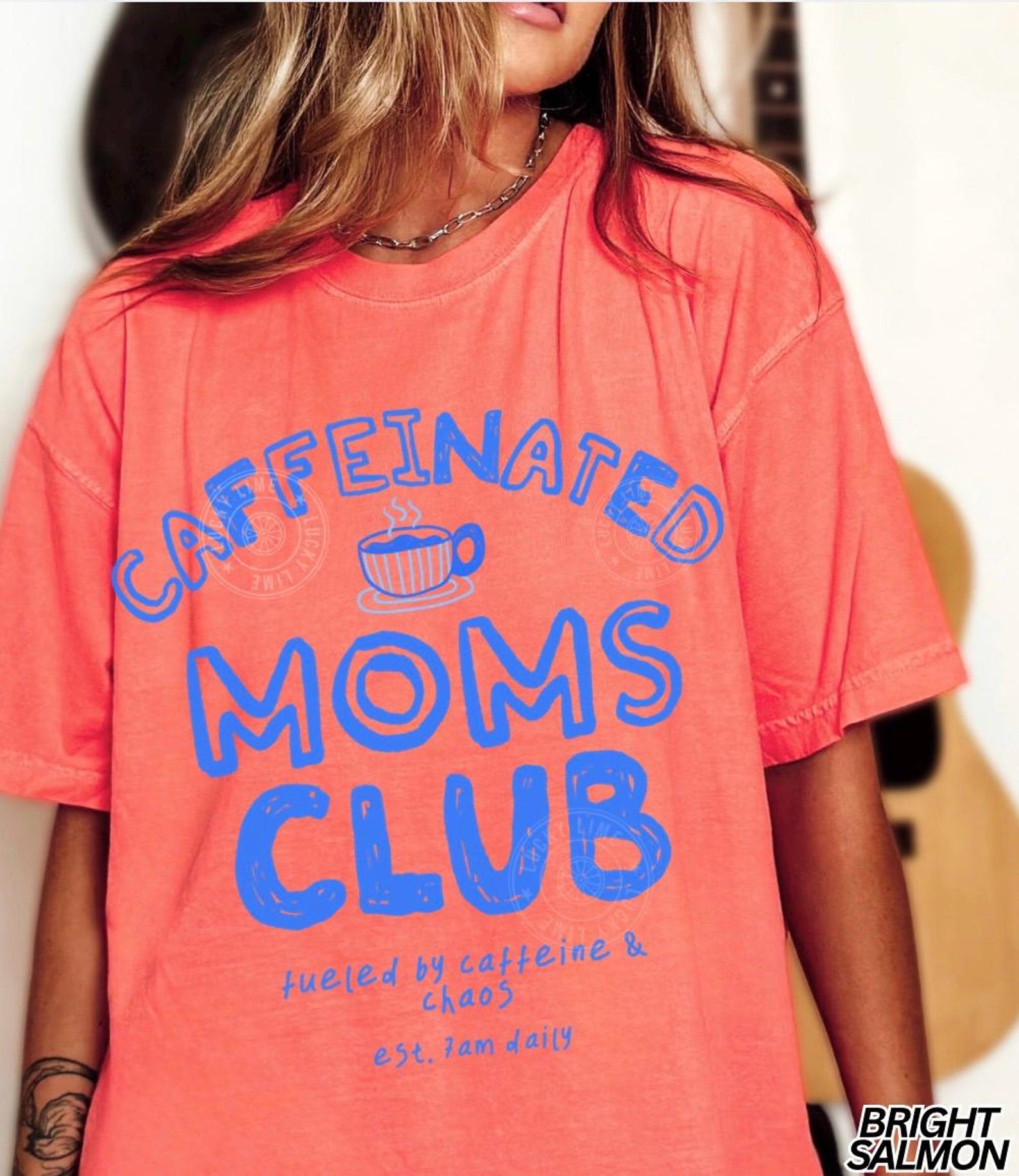 Caffeinated Moms Club Shirt Funny Mom Coffee Lover Graphic Tee Cute Outfit navy 3xl t Shirt