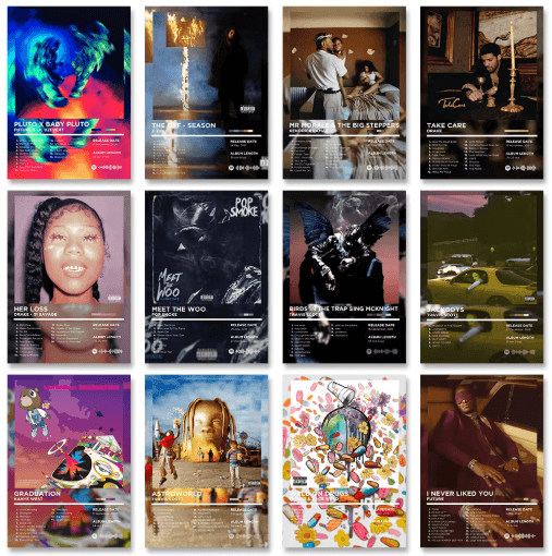 Retro Album Cover Canvas Poster Music Wall Art Decor For Home & Gifts sw9056 55x80cm Unframed