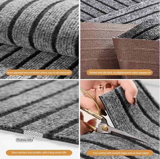 Waterproof Non Slip Floor Mat Multi Purpose Bathroom Kitchen & Entryway Rug camel Color 40x80cm