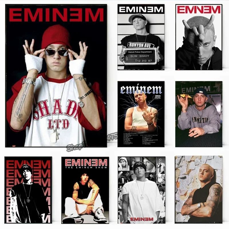 Eminem Rapper Canvas Wall Art Music Poster Print For Bedroom And Living Room Decor 01 40x60 Cm