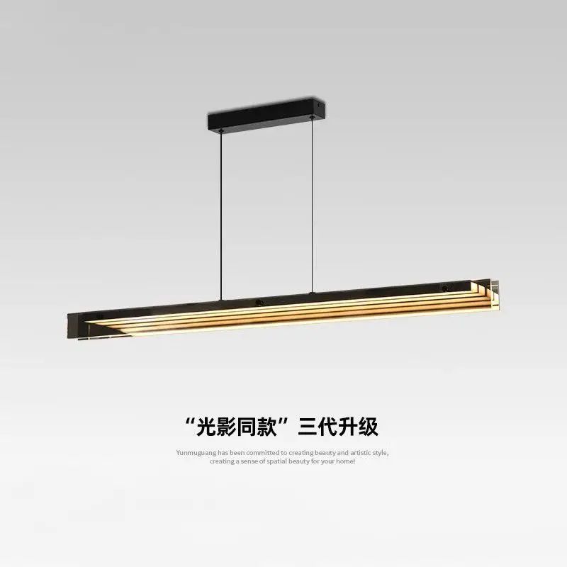 Modern Glass Pendant Light Linear Chandelier For Kitchen Island And Dining Table 120cm cold White No Remote