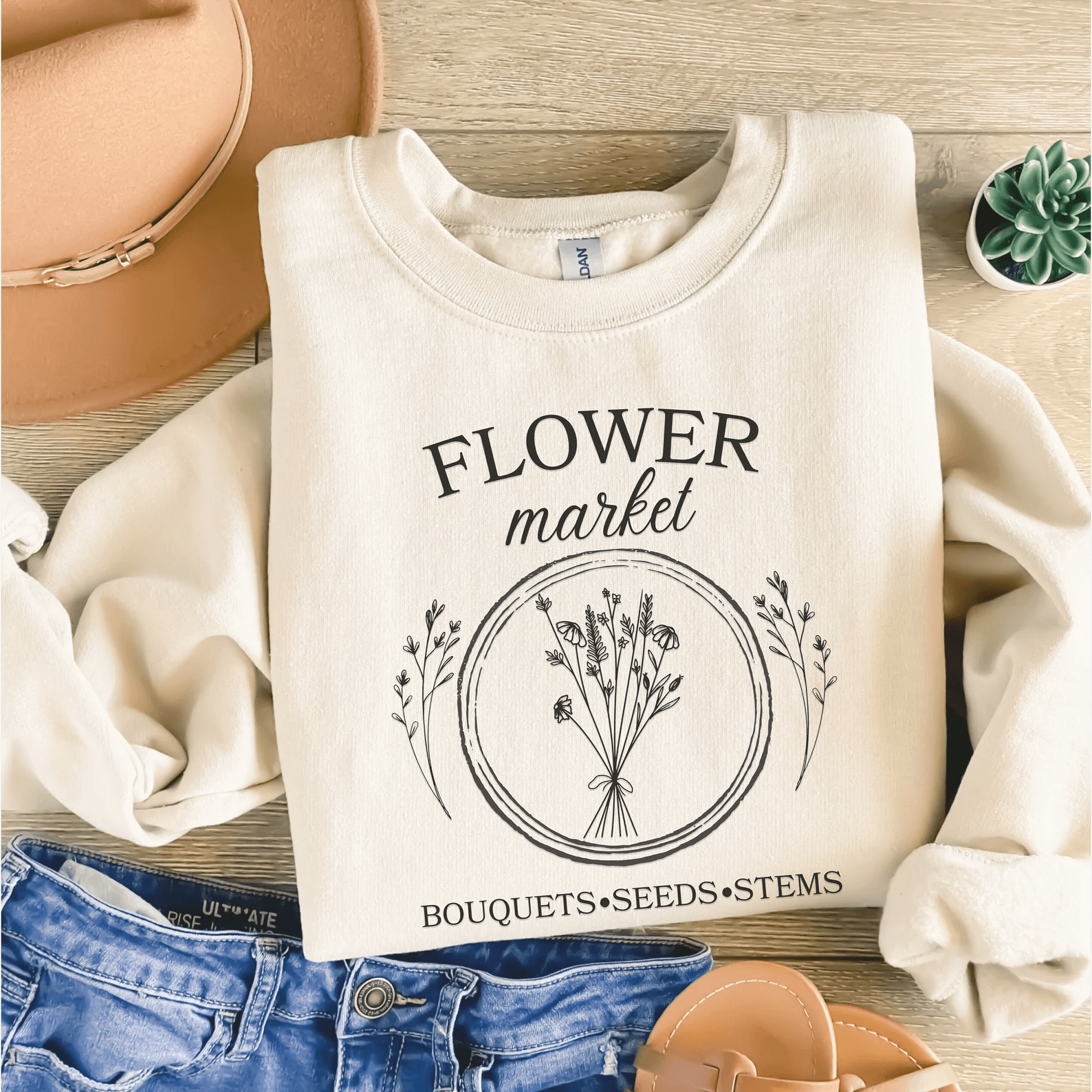 Vintage Pressed Flowers Cottagecore Shirt Boho Wildflower Botanical Tee Garden Lover Gift brown s sweatshirt