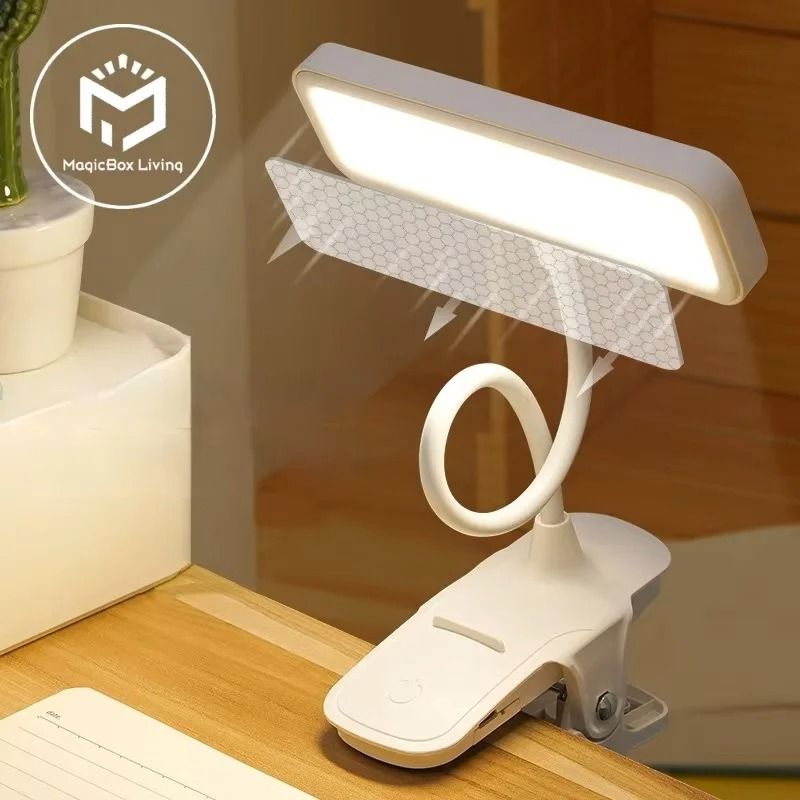 LED Flexible Clip Desk Lamp | USB Rechargeable Eye Protection Light | Modern Gooseneck Study Lamp For Kids LED Flexible Clip Desk Lamp | USB Rechargeable Eye Protection Light | Modern Gooseneck Study Lamp For Kids