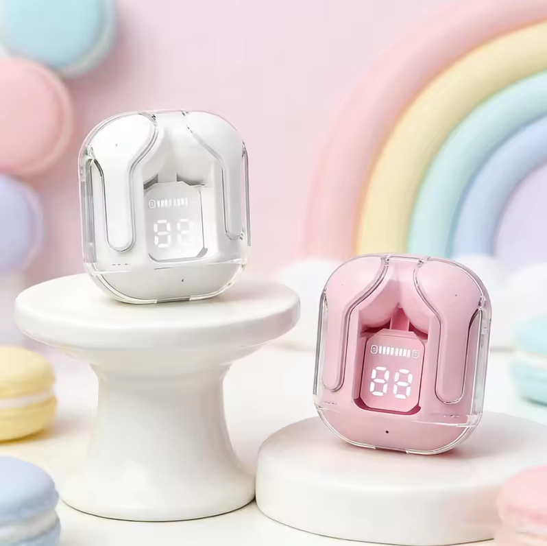 Wireless Earbuds With LED Digital Display And HiFi Stereo Sound black