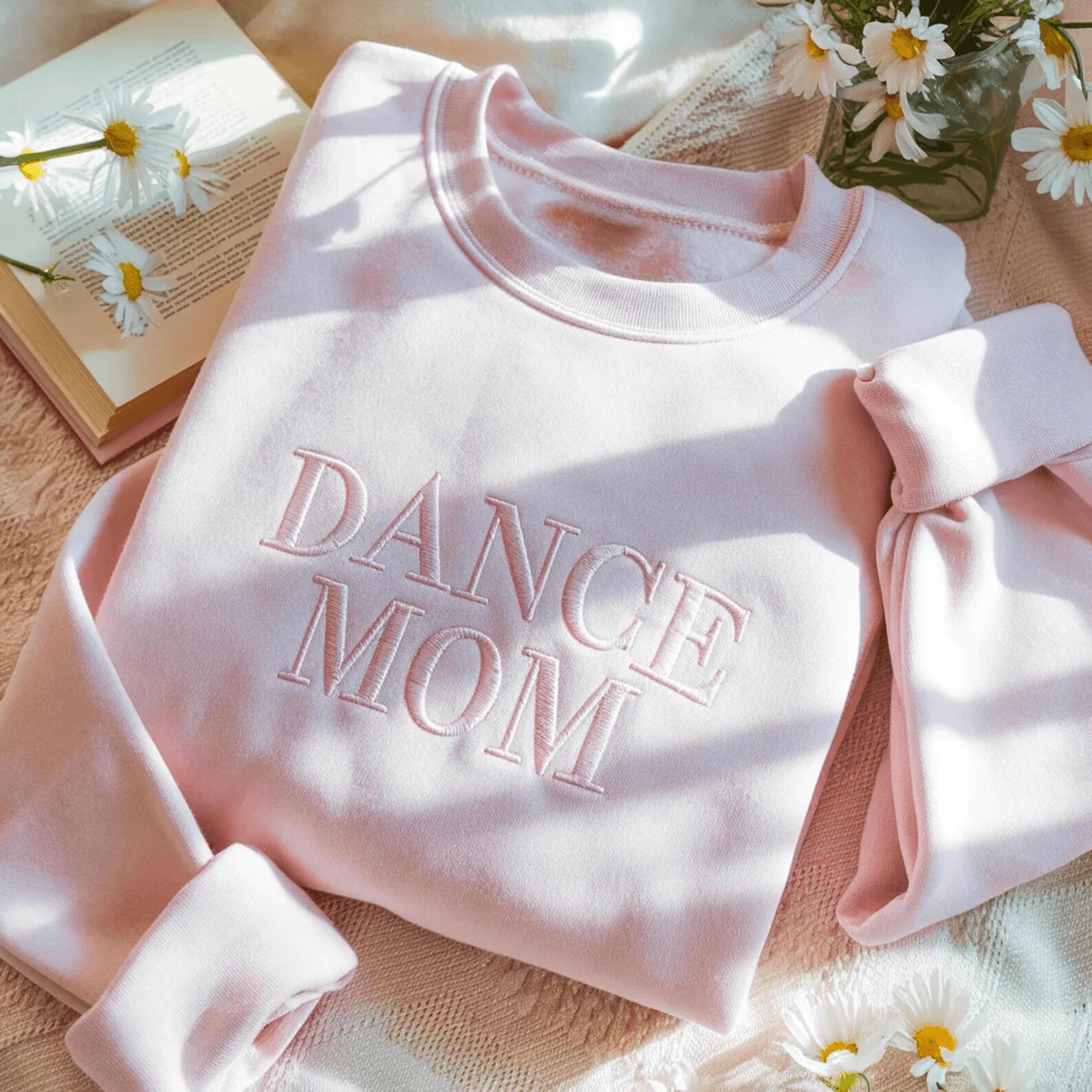 Embroidered Dance Mom Sweatshirt Personalized Team Crewneck Mothers Day Gift blue s t Shirt
