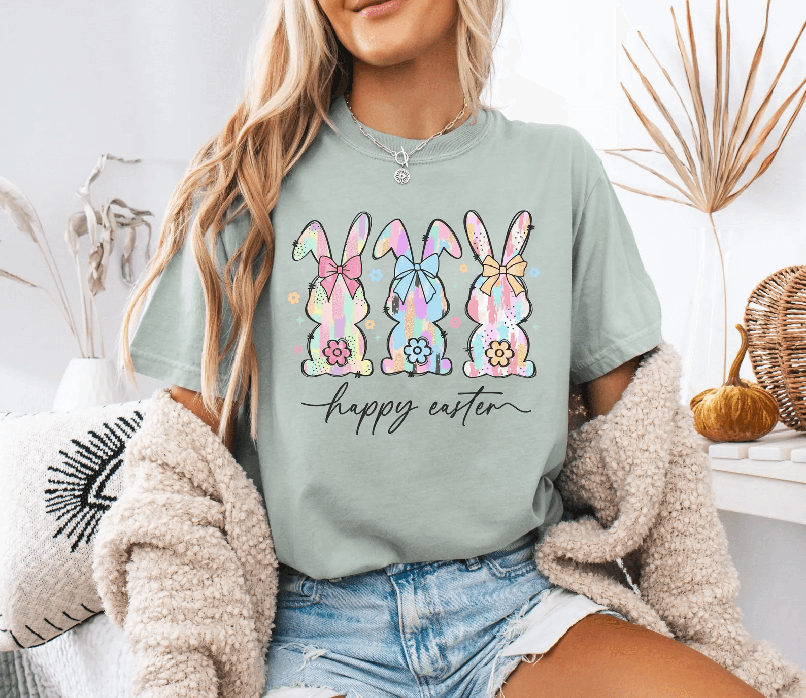 Comfort Colors Easter Bunny Tee Womens Pastel Shirt black 3xl t Shirt