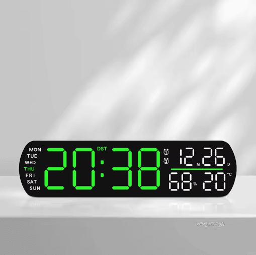 Digital Alarm Clock With Temperature & Humidity LED Auto Dimmable Multifunction Desk Clock wwg