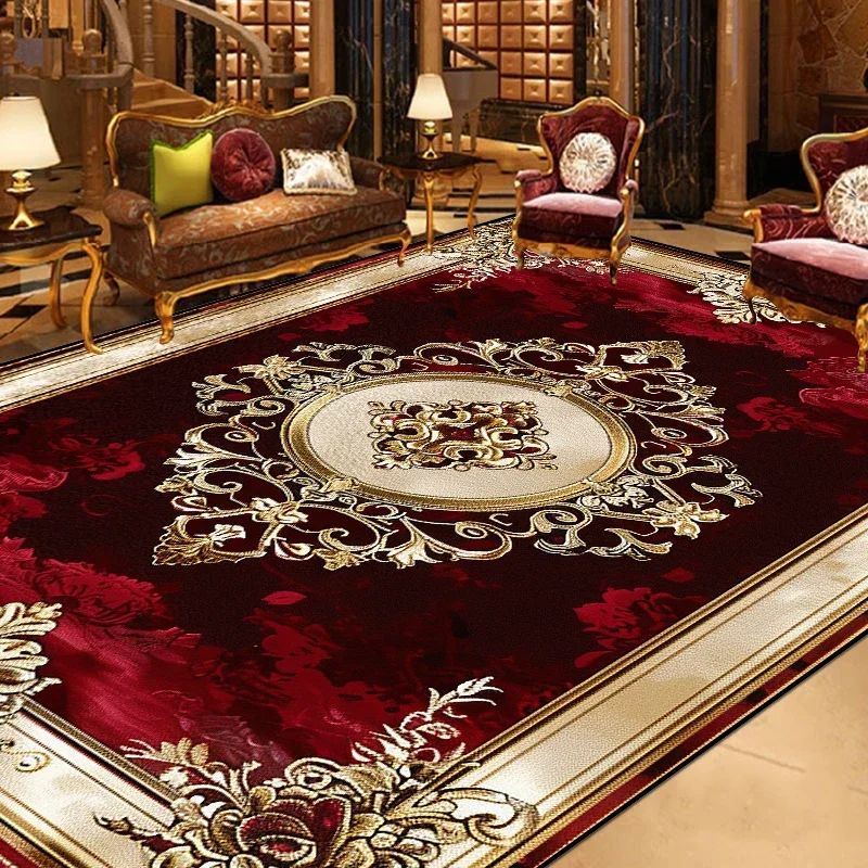 Vintage European Style Area Rug Non Slip Large Decorative Living Room Carpet 8 100x200cm 39.4x78in