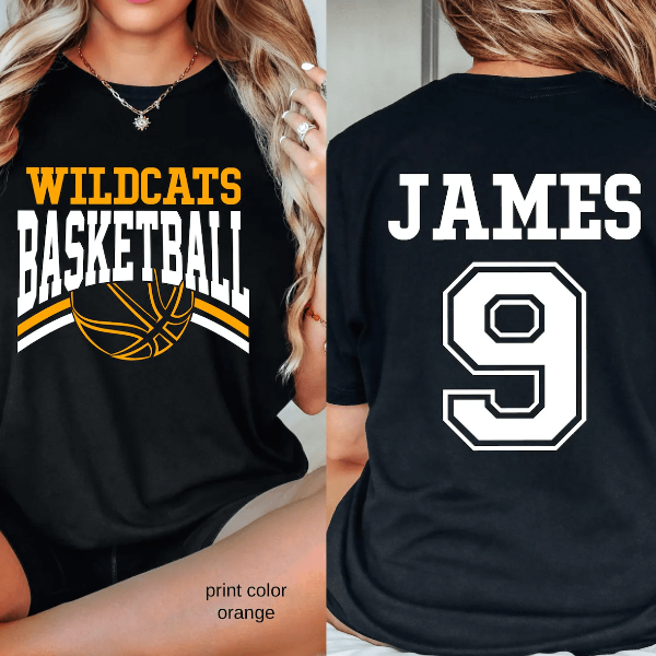 Custom Basketball Name & Number Shirt black m t Shirt