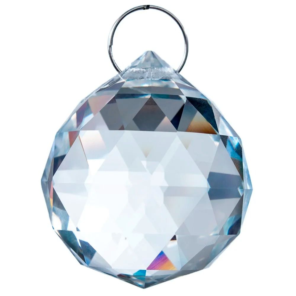 Faceted Glass Crystal Prism | Hanging Suncatcher Pendant | Professional Chandelier & Wedding Sanctuary Decor 20 Mm