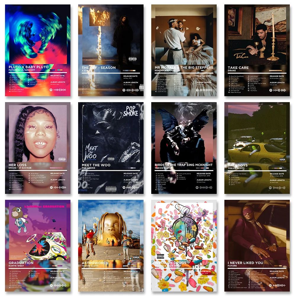 Rapper Album Cover Poster Music Canvas Wall Art For Room Decor 13 21.7 X 31.5 In