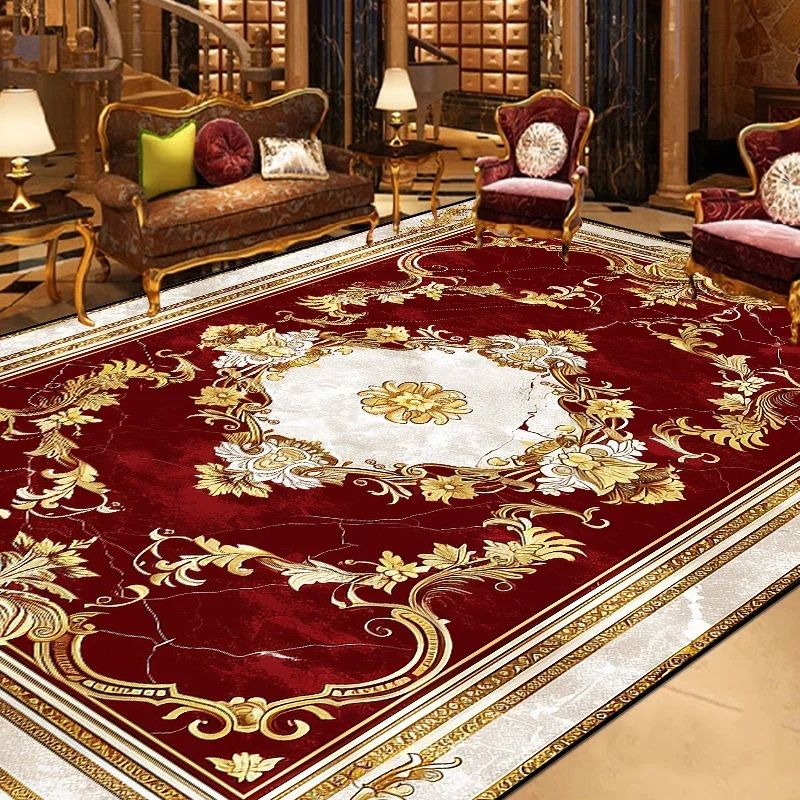 Vintage Luxe Non Slip European Area Rug Soft Washable Decorative Carpet For Living Room & Bedroom fg005 flannel 9 63.0 90.6 In