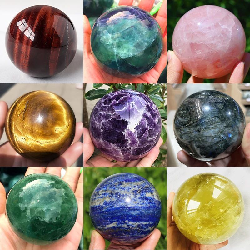 Natural Rose Quartz Crystal Ball Sphere Polished Healing Crystal Decor amethyst 1.571.97 Inches