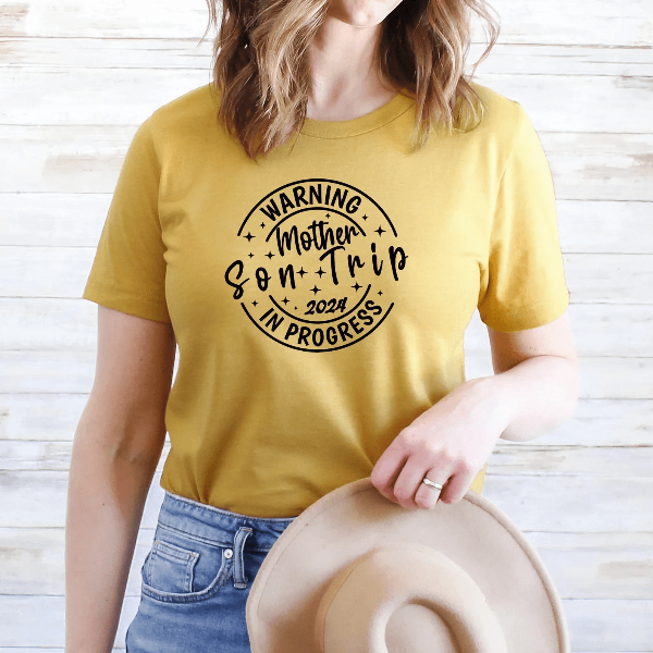 Mother Son Trip 2026 Shirt Personalized Family Vacation Matching Tee light Orange m sweatshirt