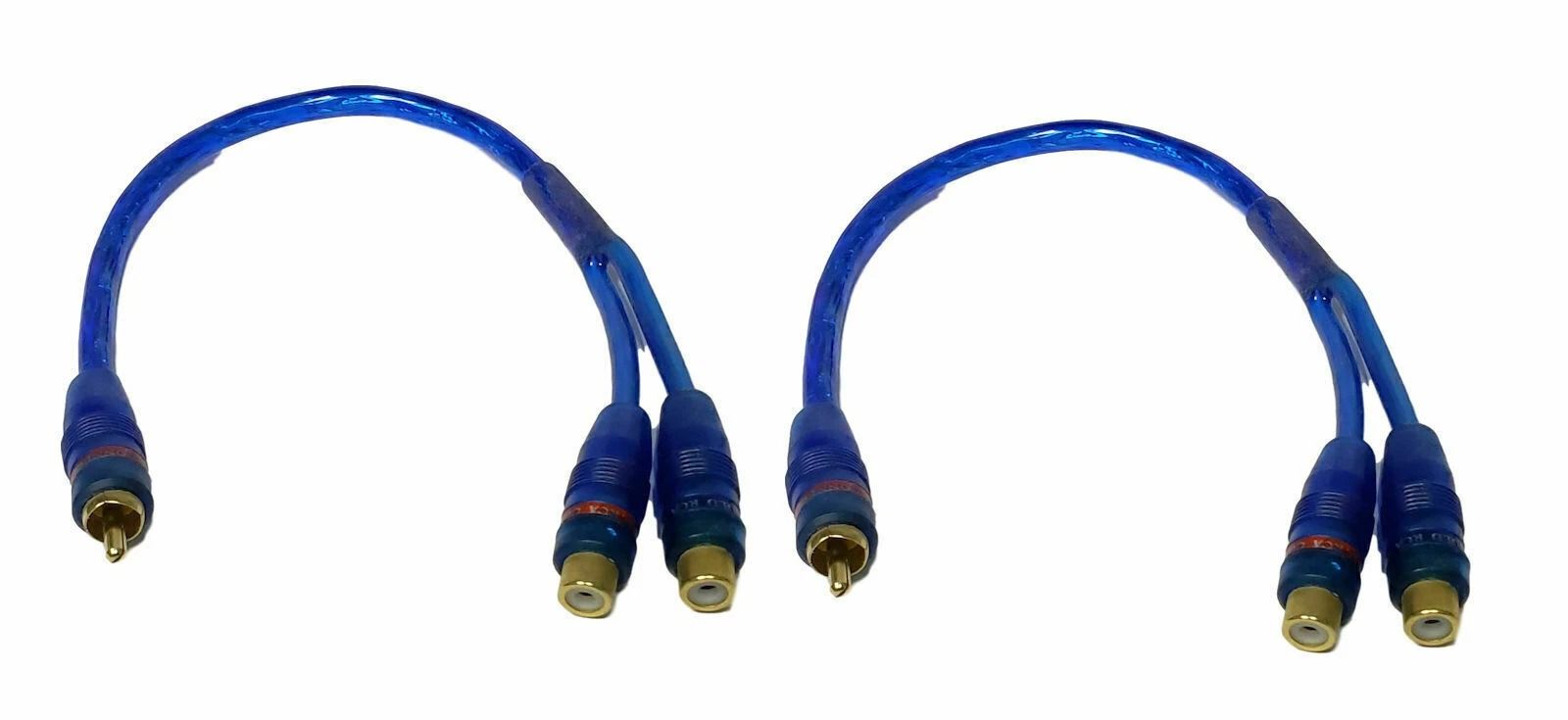 RCA Y Splitter 1 Male To 2 Female RCA Audio Splitter Cable RCA Y Splitter 1 Male To 2 Female RCA Audio Splitter Cable