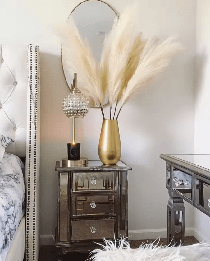 Large Artificial Pampas Grass Decor 120cm Tall Faux Pampas Grass Stems Boho Accent beige 1pc