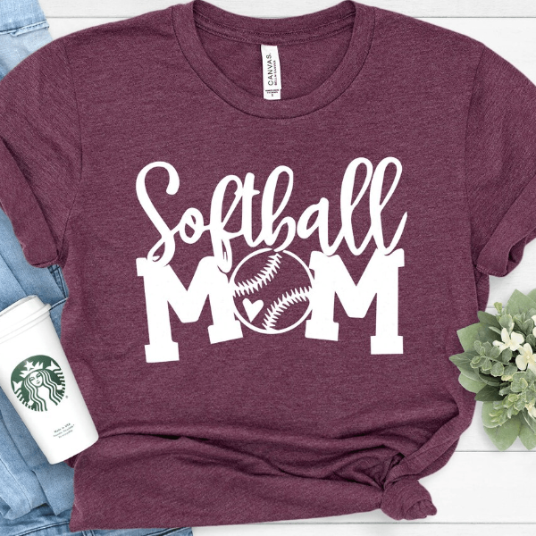 Softball Mom Shirt Stylish Tee For Softball Moms, Perfect Gift For Mother's Day maroon m sweatshirt