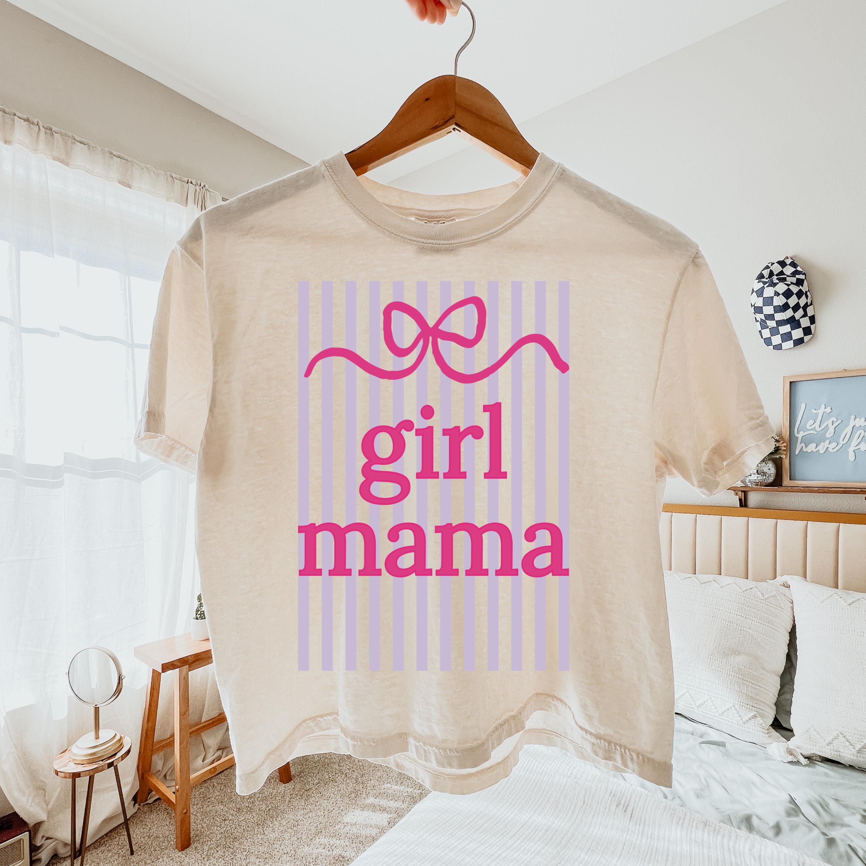 Coquette Girl Mama Preppy Striped T Shirt beige 3xl t Shirt