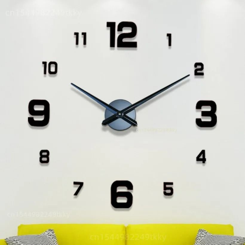 3D Luminous Frameless Wall Clock DIY Kit Modern Silent Glow Wall Decor full Luminous Green Dial 2d 40cm = 15.75in