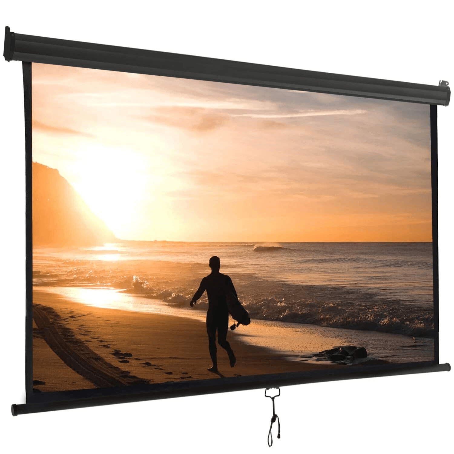HD Manual Pull Down Projector Screen Matte White Home Theater Projection Screen HD Manual Pull Down Projector Screen Matte White Home Theater Projection Screen