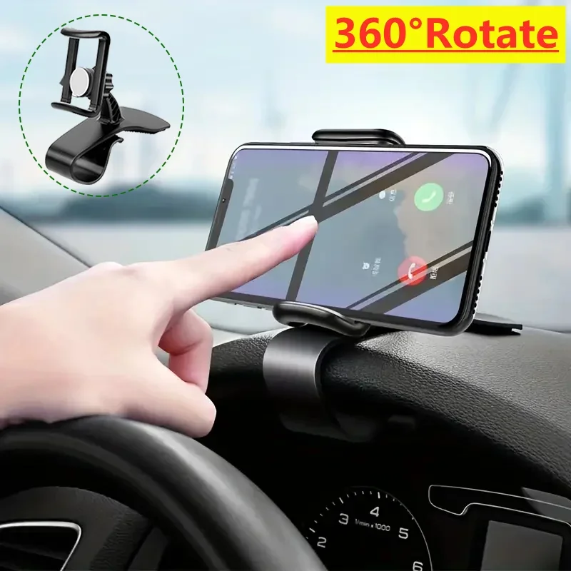 Universal Dashboard Phone Mount Car Phone Holder With One Hand Clip Universal Dashboard Phone Mount Car Phone Holder With One Hand Clip