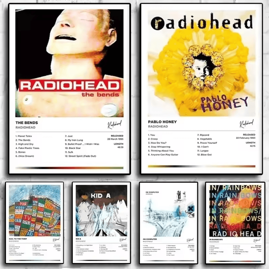 Radiohead The Bends Album Cover Canvas Poster Vintage Rock Wall Art Decor 2 40x60cm No Frame