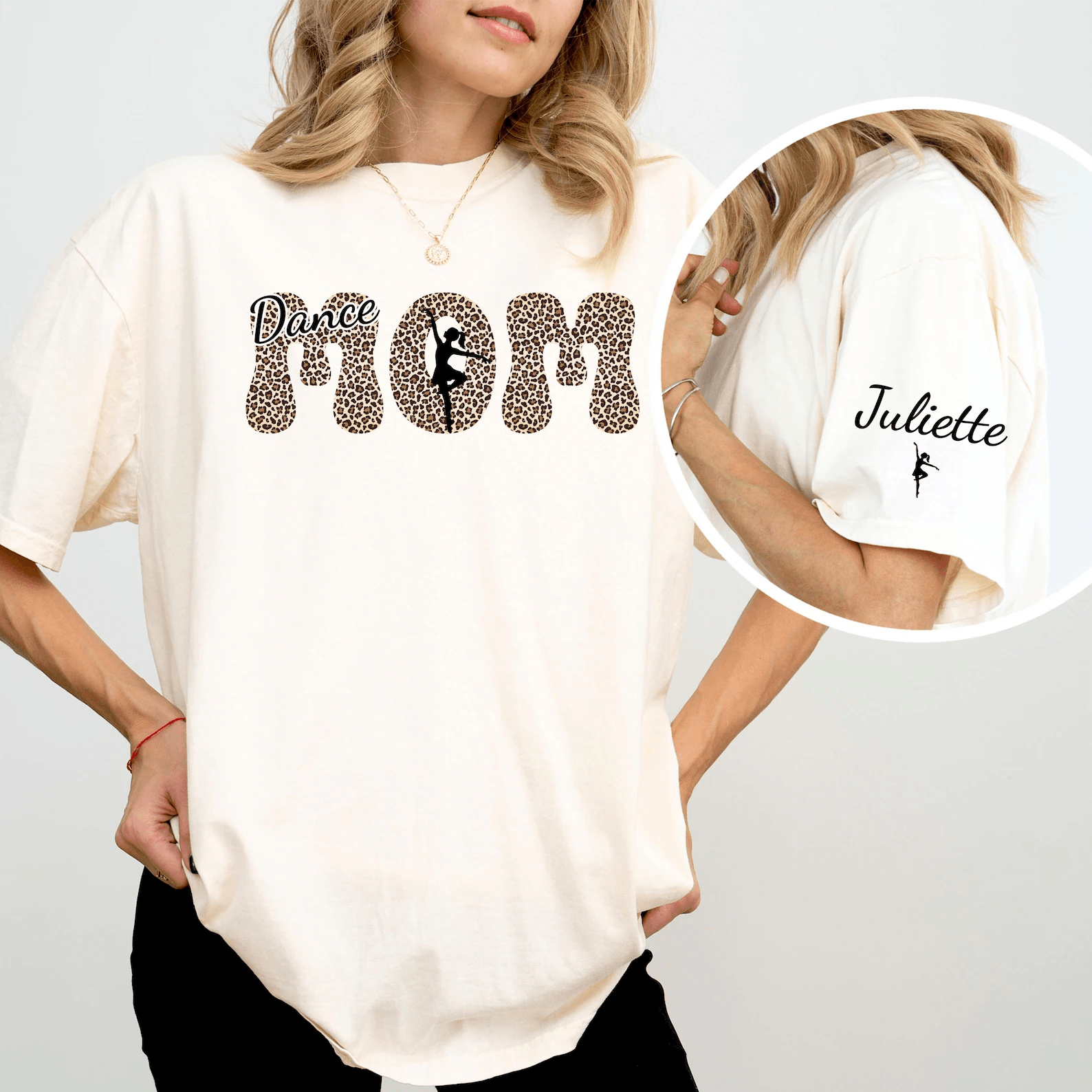 Custom Leopard Dance Mom Shirt With Name Personalized Ballet Mom Gift Tee blue 2xl t Shirt